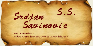 Srđan Savinović vizit kartica
